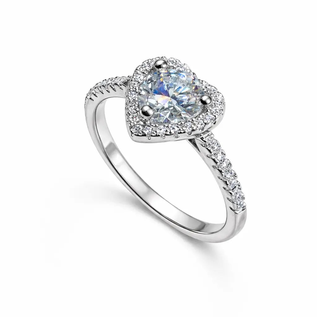 JZ44 1CT Sterling Silver S925 Moissanite Diamond 50%offamazon