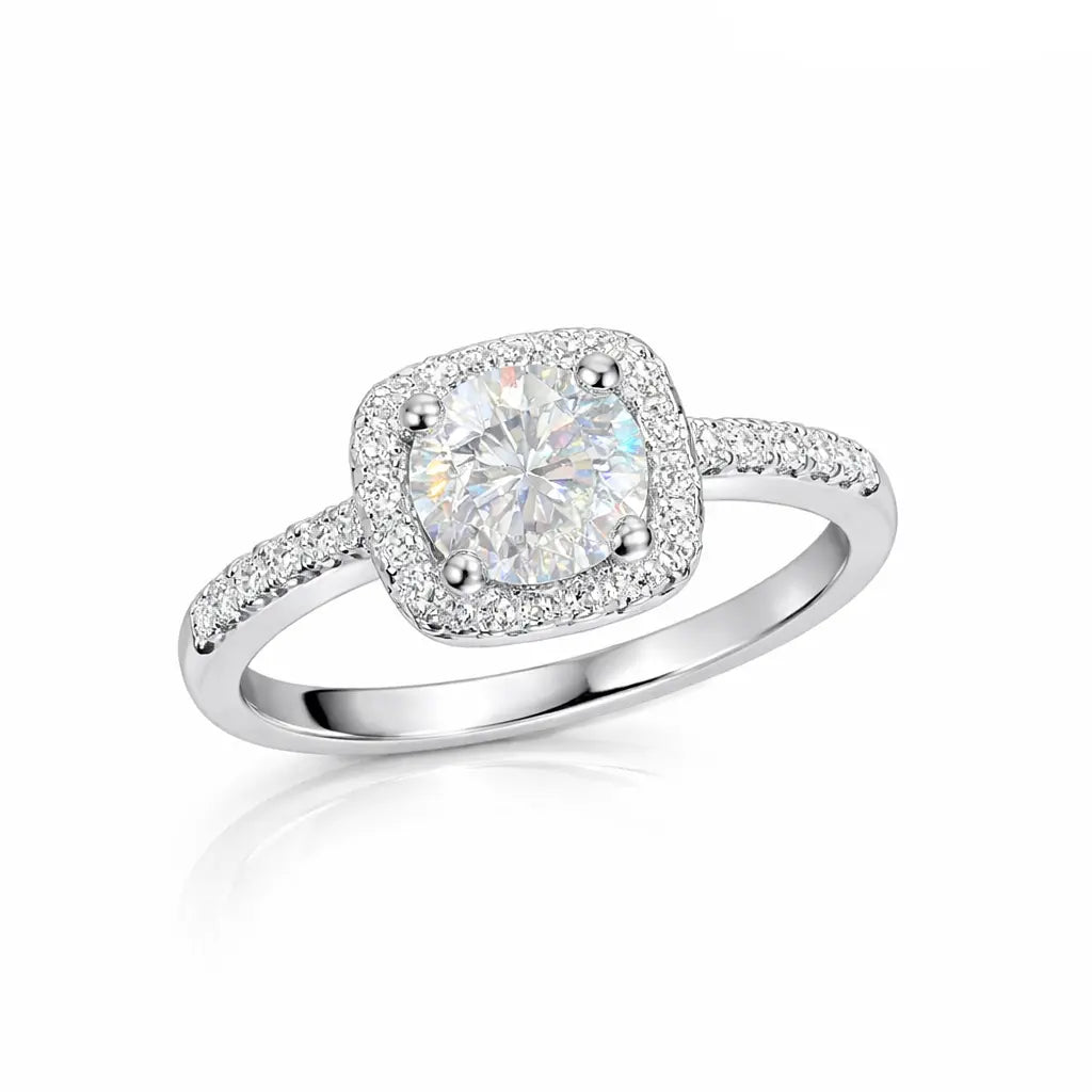JZ45 1CT Sterling Silver S925 Moissanite Diamond 50%offamazon