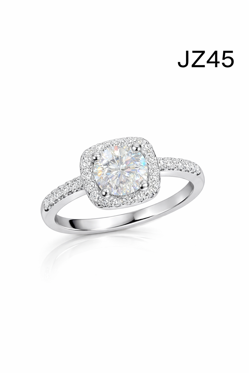 ER02 1CT Sterling Silver S925 Moissanite Diamond Earrings