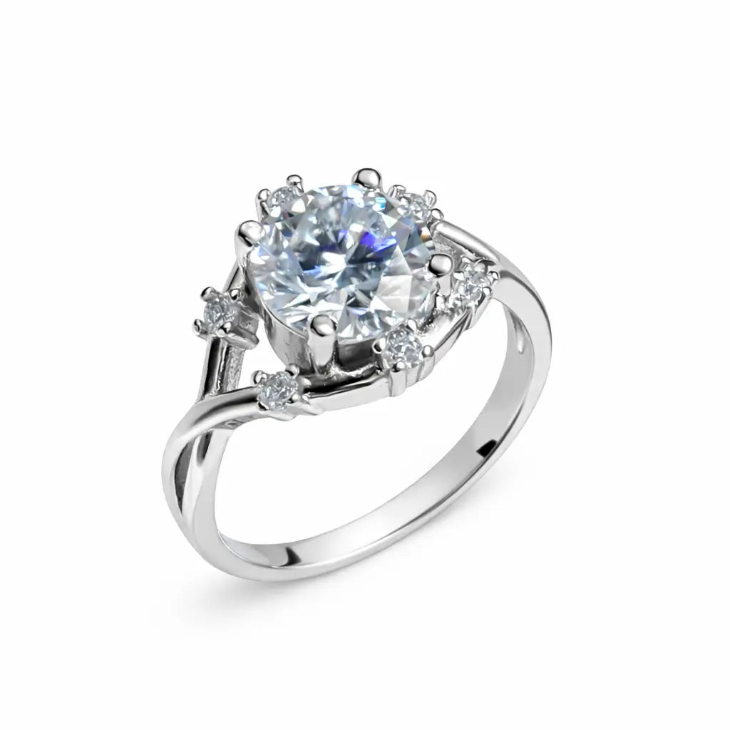 JZ39 1.5CT Sterling Silver S925 Moissanite Diamond 50%offamazon