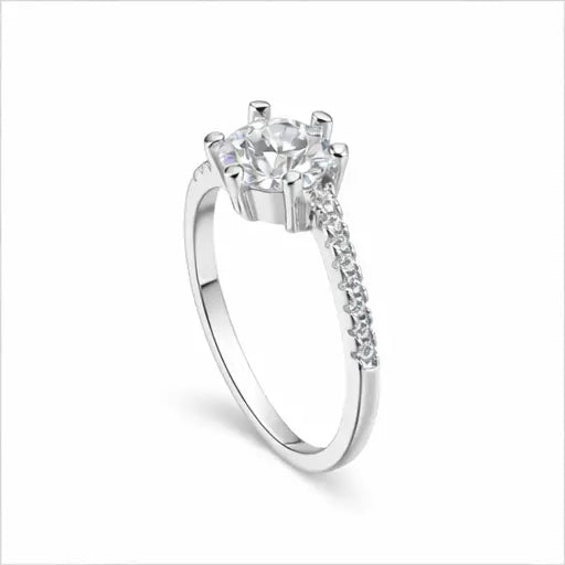JZ38 1CT Sterling Silver S925 Moissanite Diamond 50%offamazon