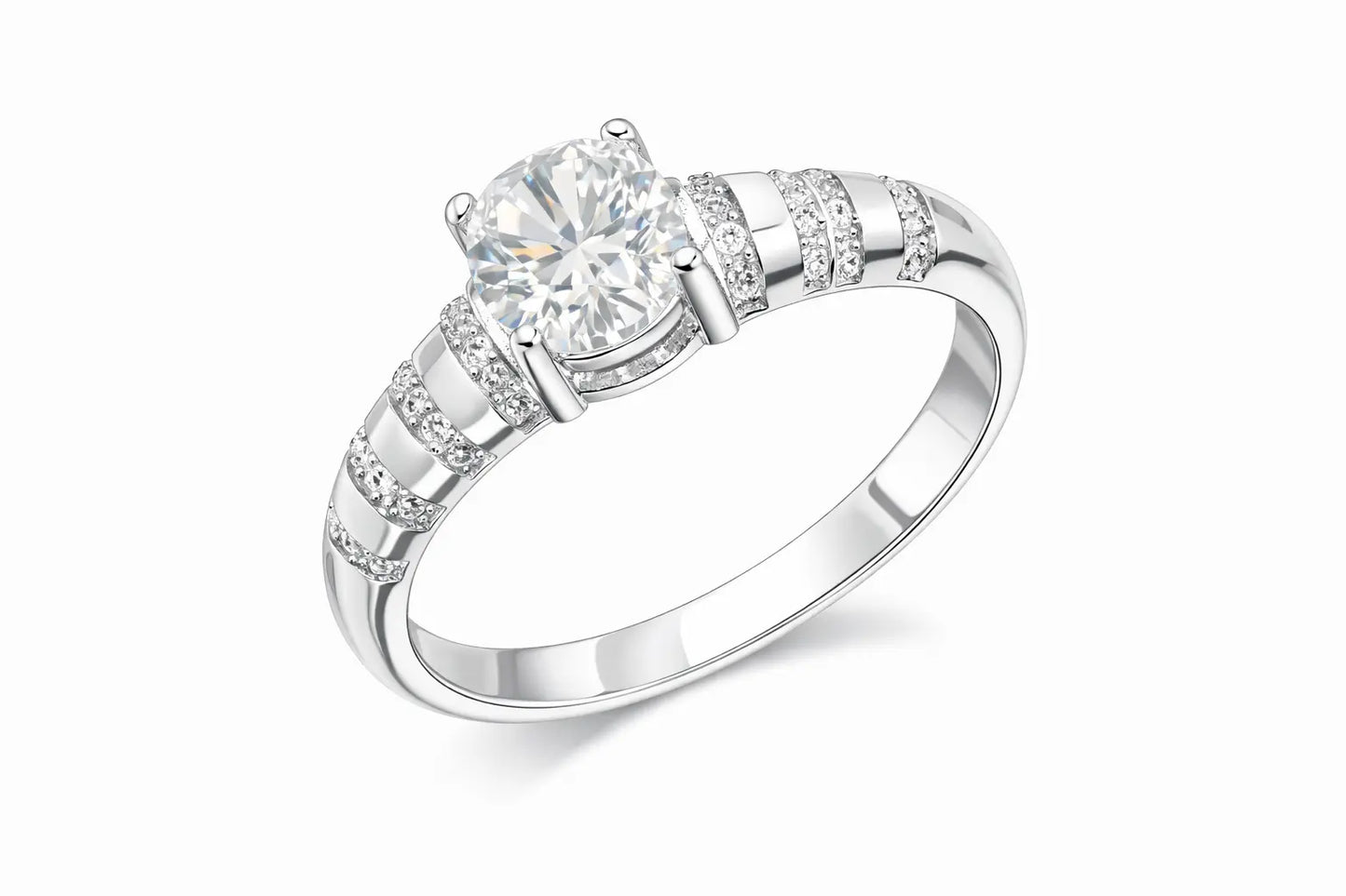 JZ26 1.5CT Sterling Silver S925 Moissanite Diamond 50%offamazon