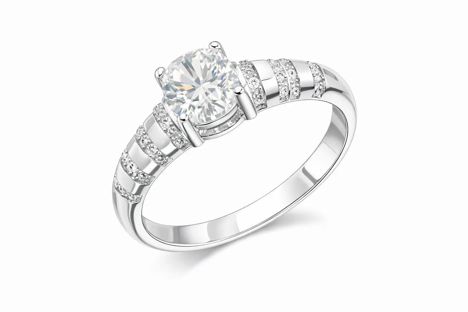 JZ26 1.5CT Sterling Silver S925 Moissanite Diamond 50%offamazon