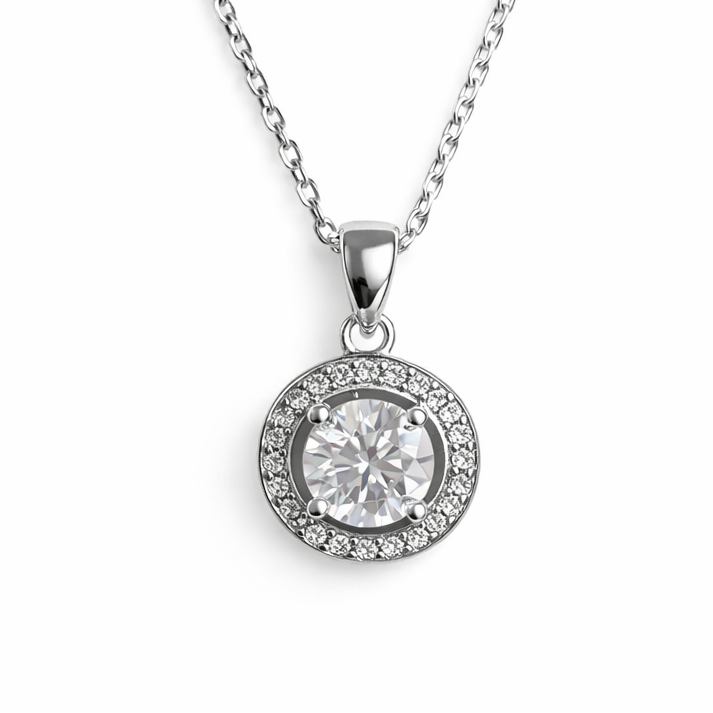 XL06 1CT Sterling Silver S925 Moissanite Diamond 50%offamazon