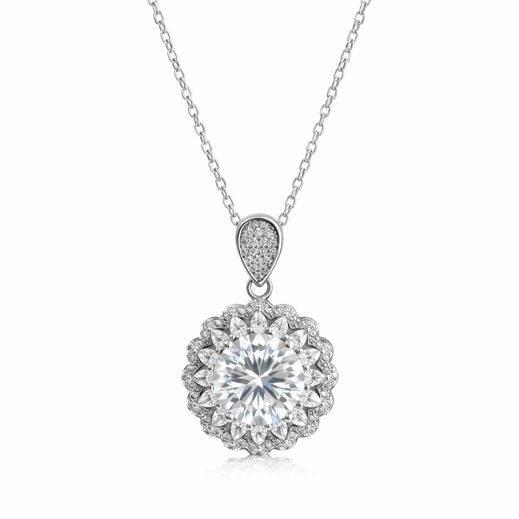 XL58 5CT Sterling Silver S925 Moissanite Diamond 50%offamazon