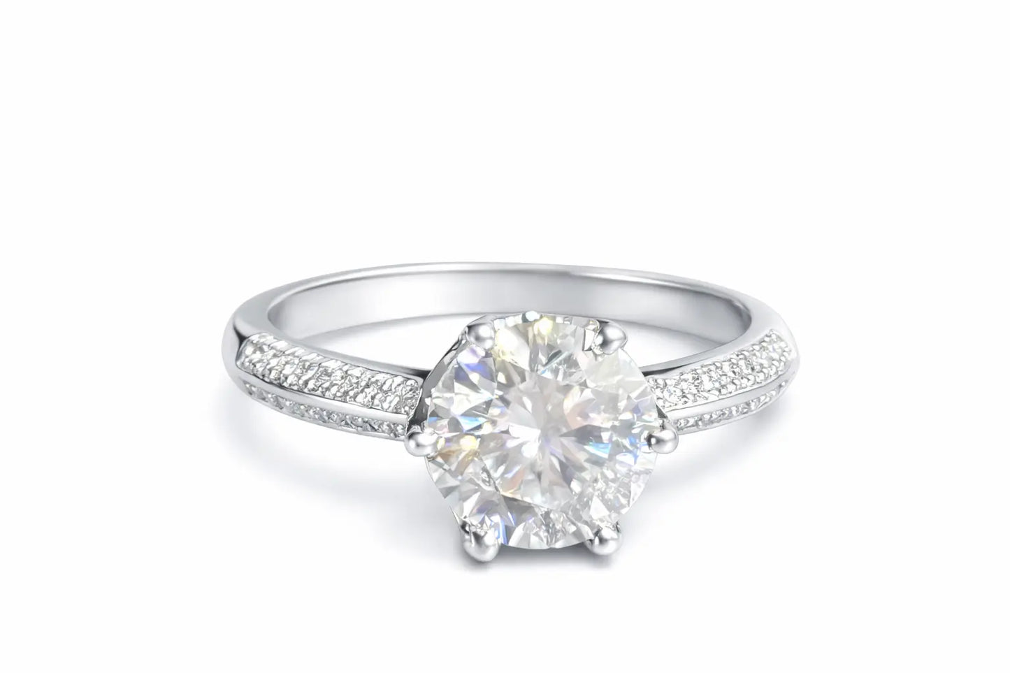JZ48 1CT Sterling Silver S925 Moissanite Diamond 50%offamazon