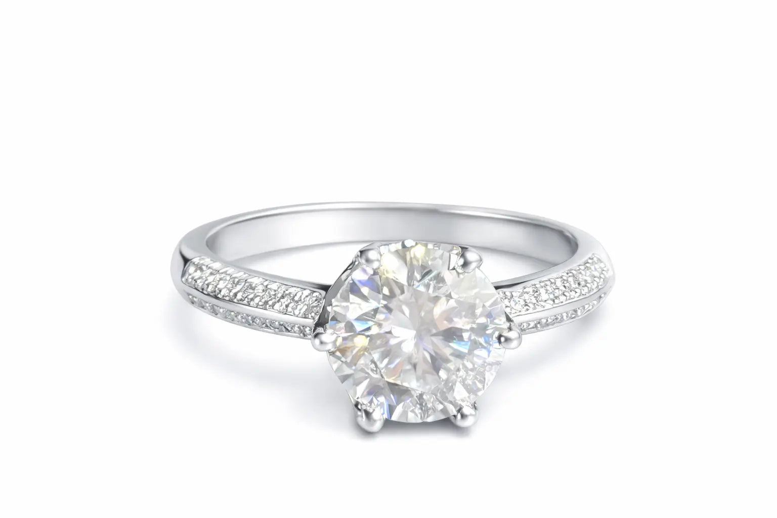 JZ48 1CT Sterling Silver S925 Moissanite Diamond 50%offamazon