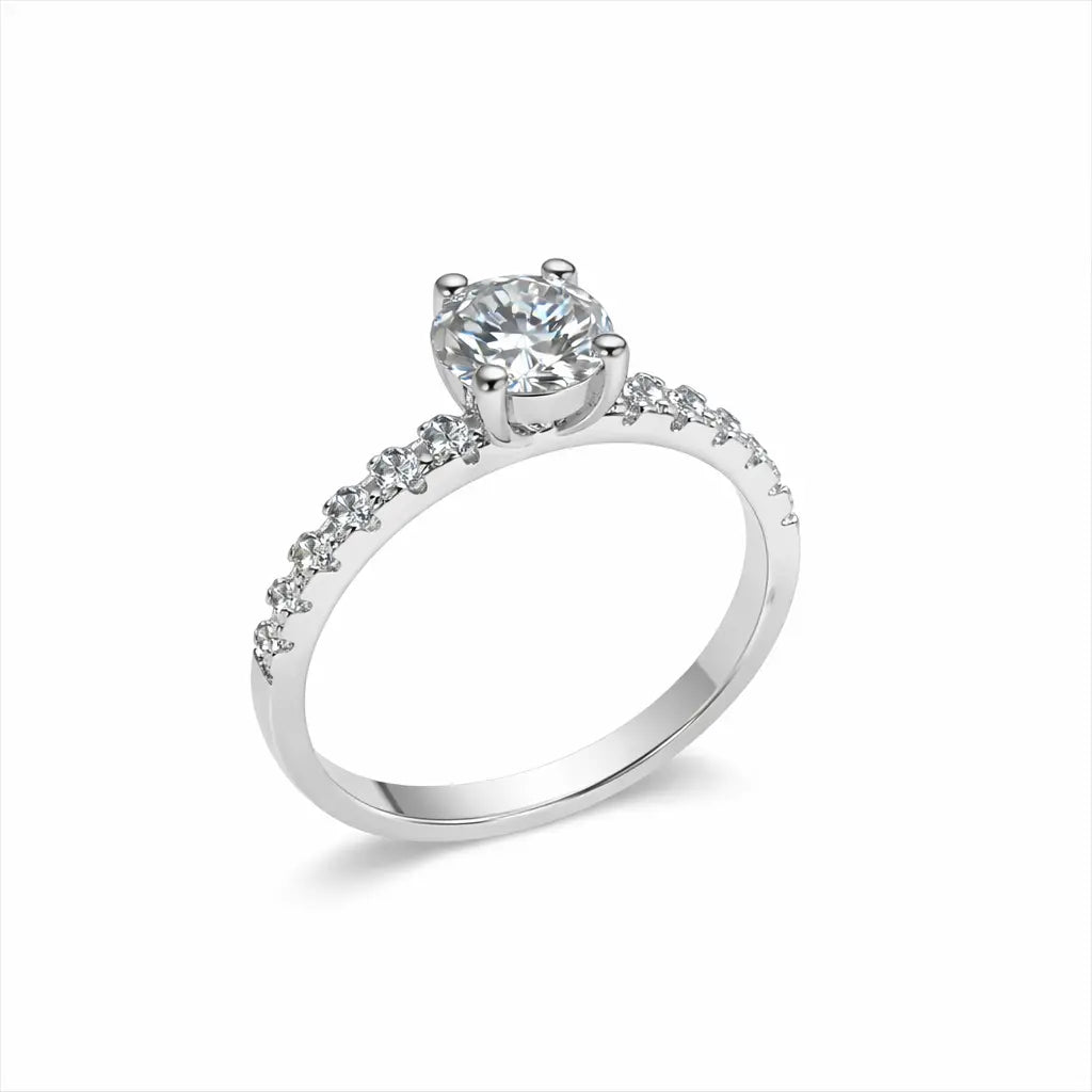 JZ16 1CT Sterling Silver S925 Moissanite Diamond 50%offamazon
