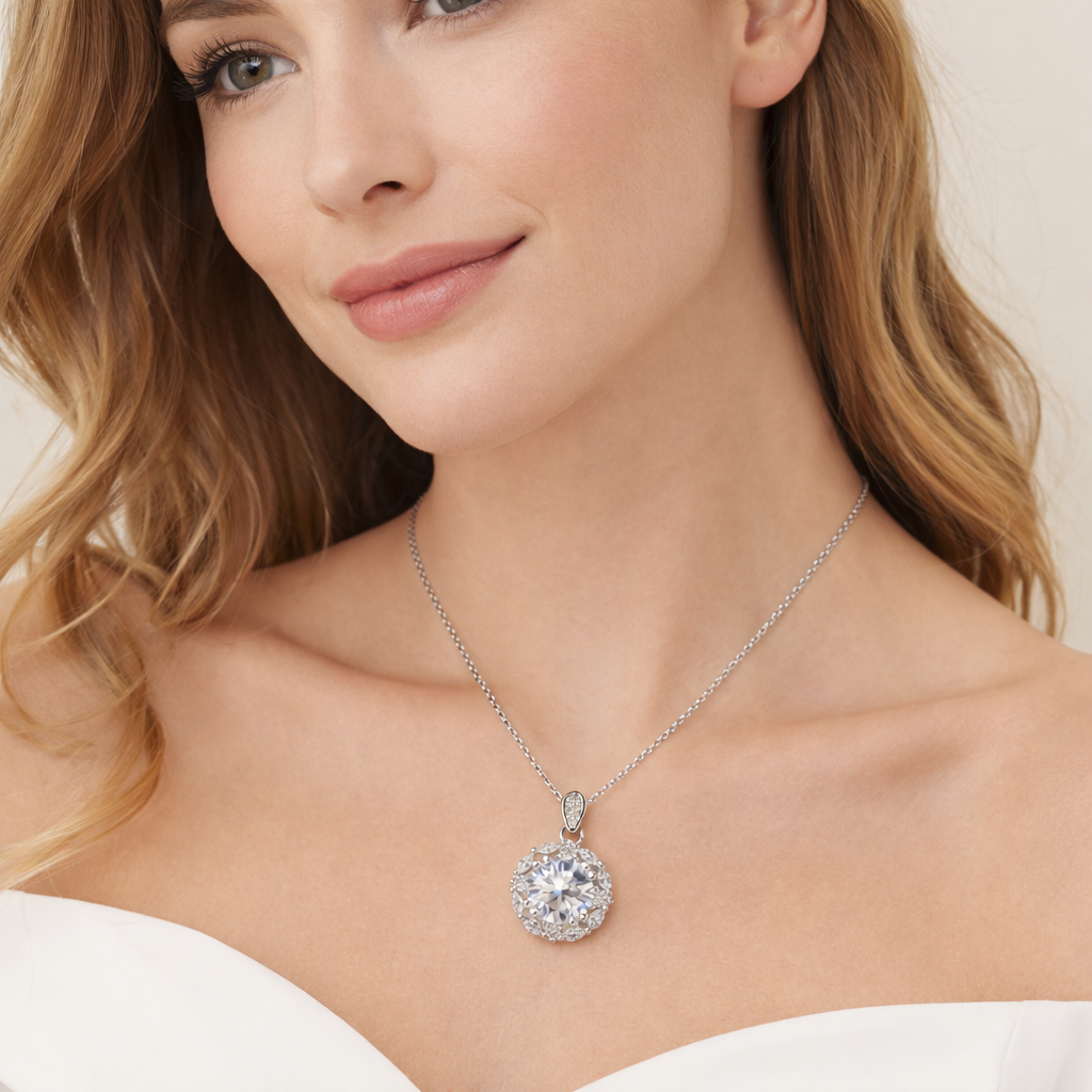 XL68 1.5CT Sterling Silver S925 Moissanite Diamond