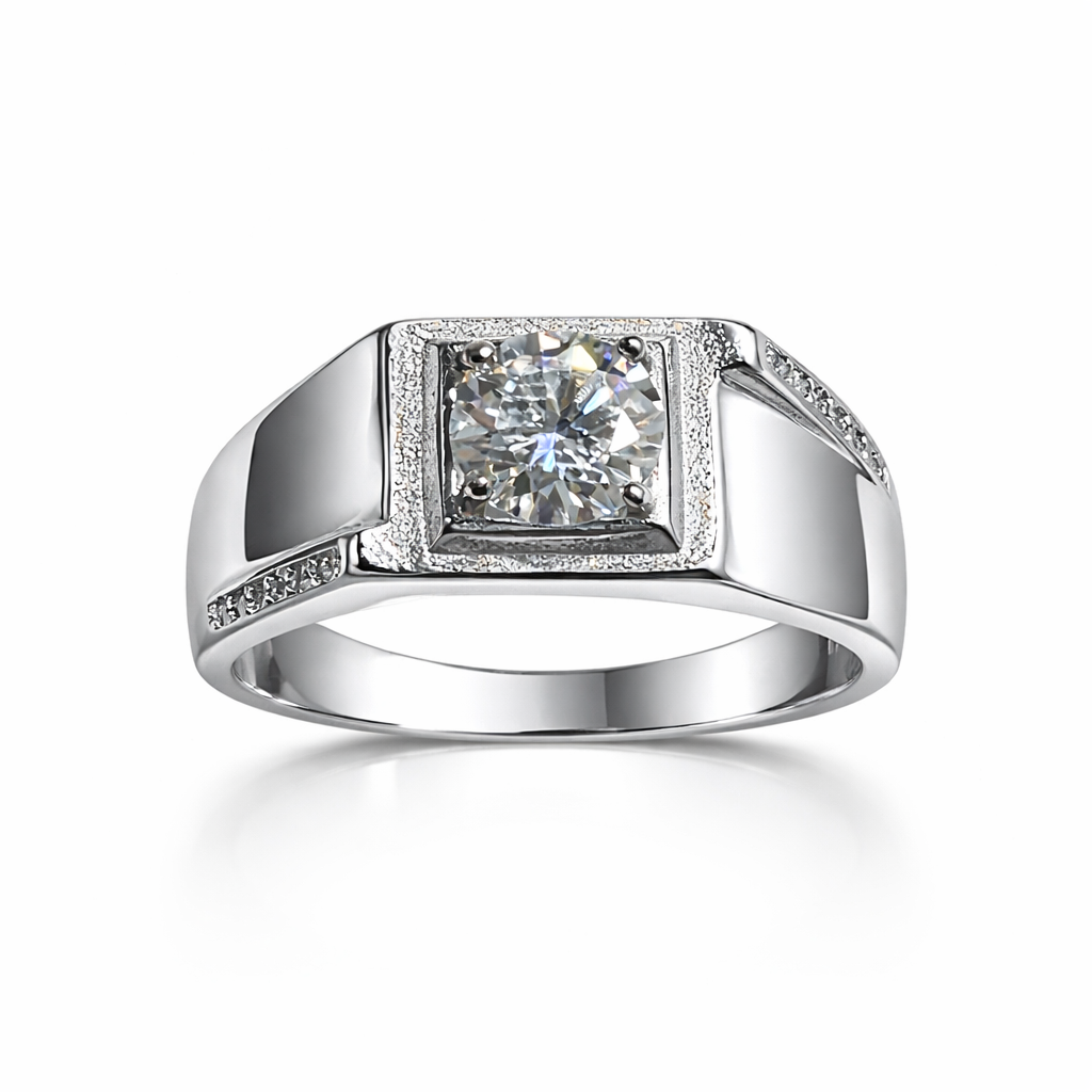 ER02 1CT Sterling Silver S925 Moissanite Diamond Earrings