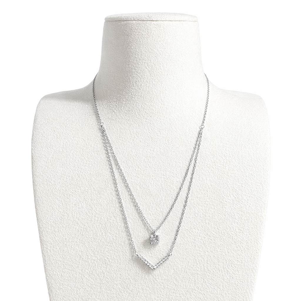 XL59 1CT Sterling Silver S925 Moissanite Diamond Necklace 50%offamazon