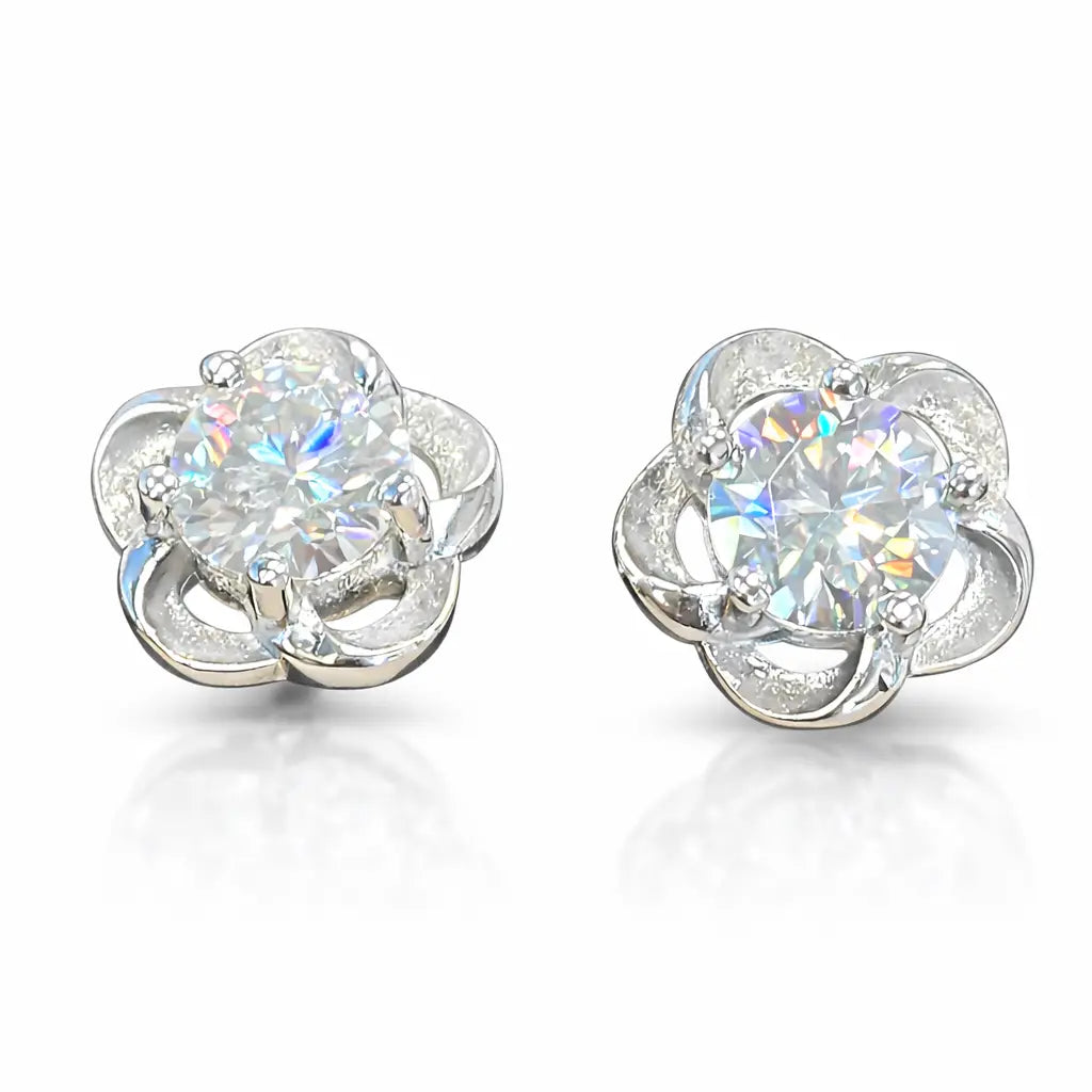 ER13 1CT Sterling Silver S925 Moissanite Diamond 50%offamazon