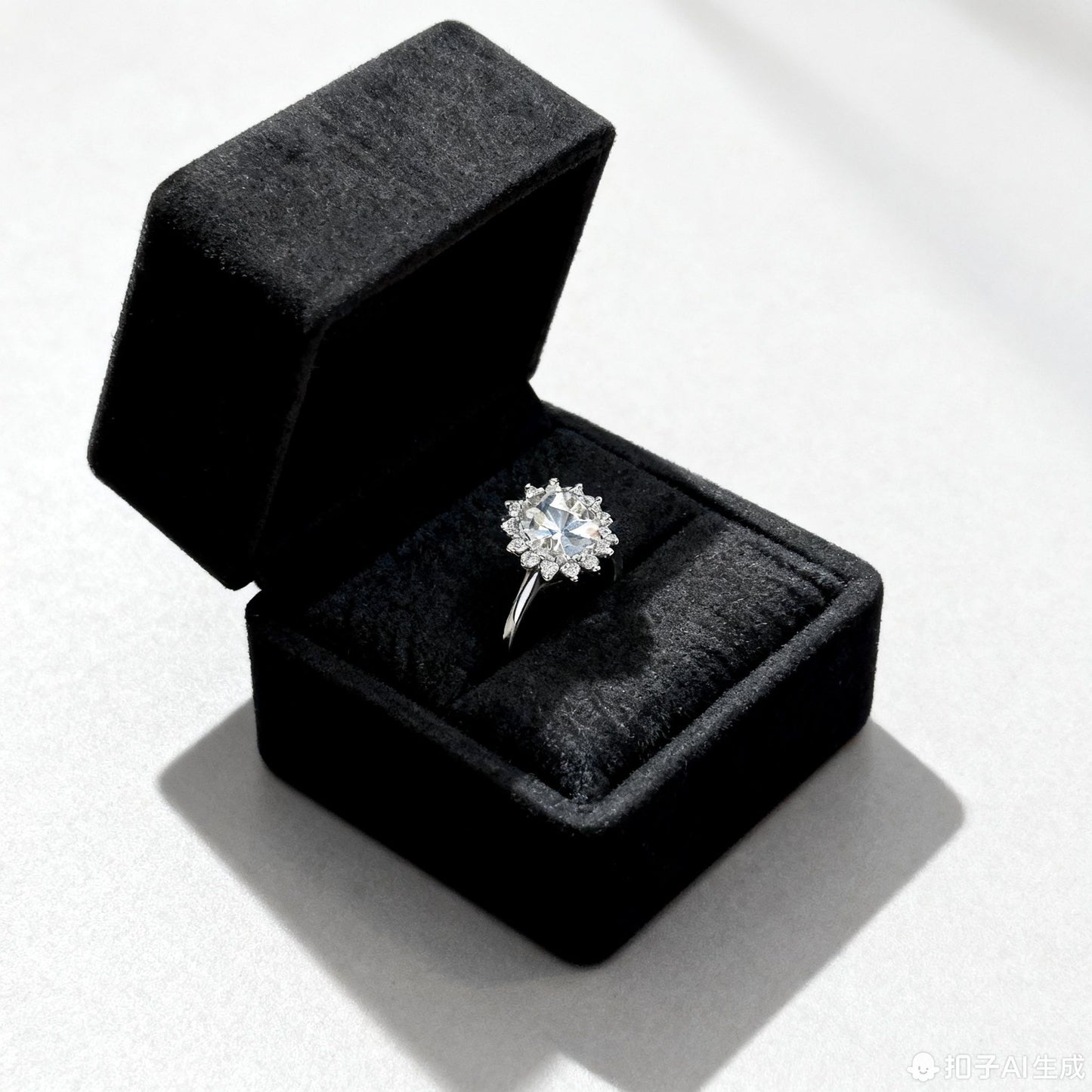 JZ55 2CT Sterling Silver S925 Moissanite Diamond