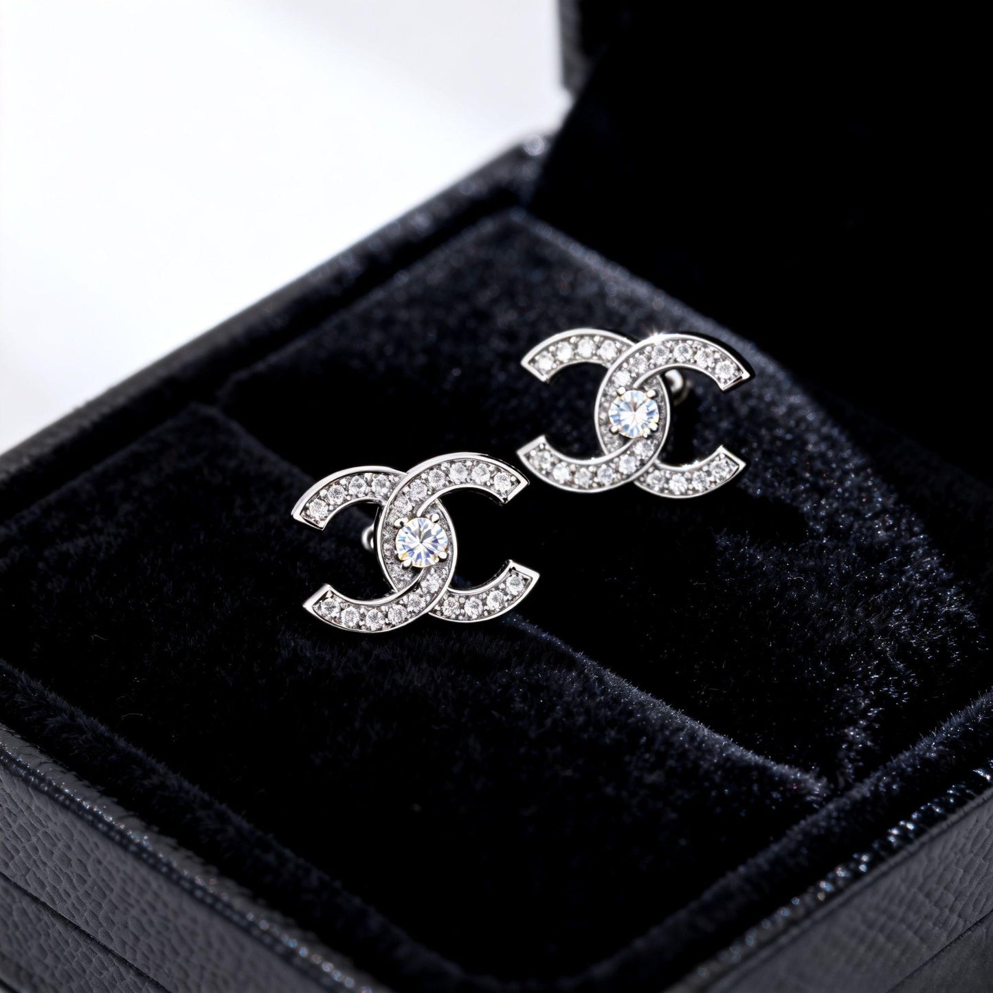 ER53 1CT*2 Sterling Silver S927 Moissanite Diamond