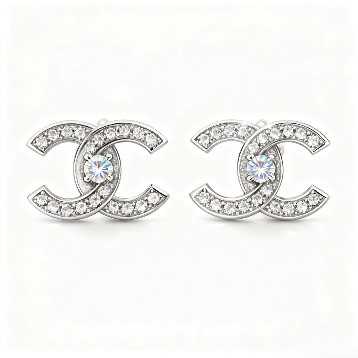 ER53 1CT*2 Sterling Silver S927 Moissanite Diamond