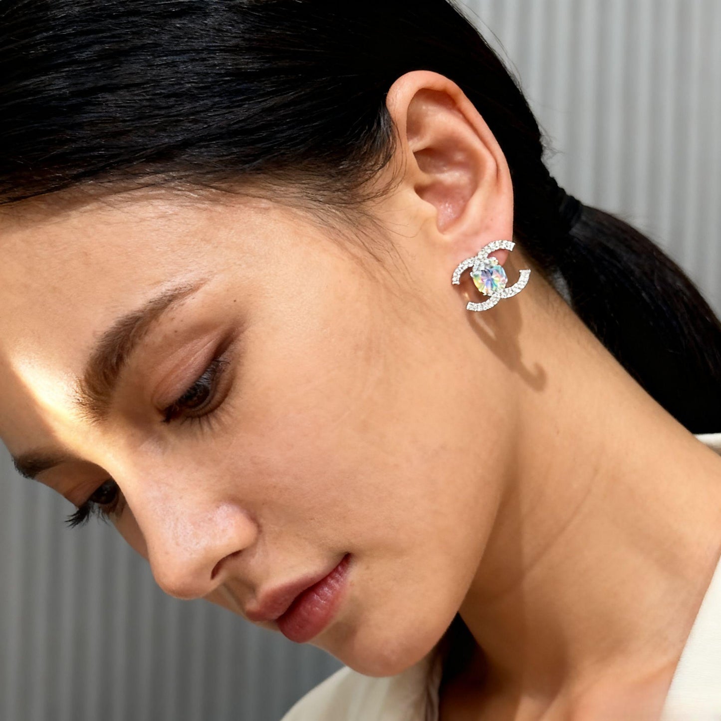 ER53 1CT*2 Sterling Silver S927 Moissanite Diamond