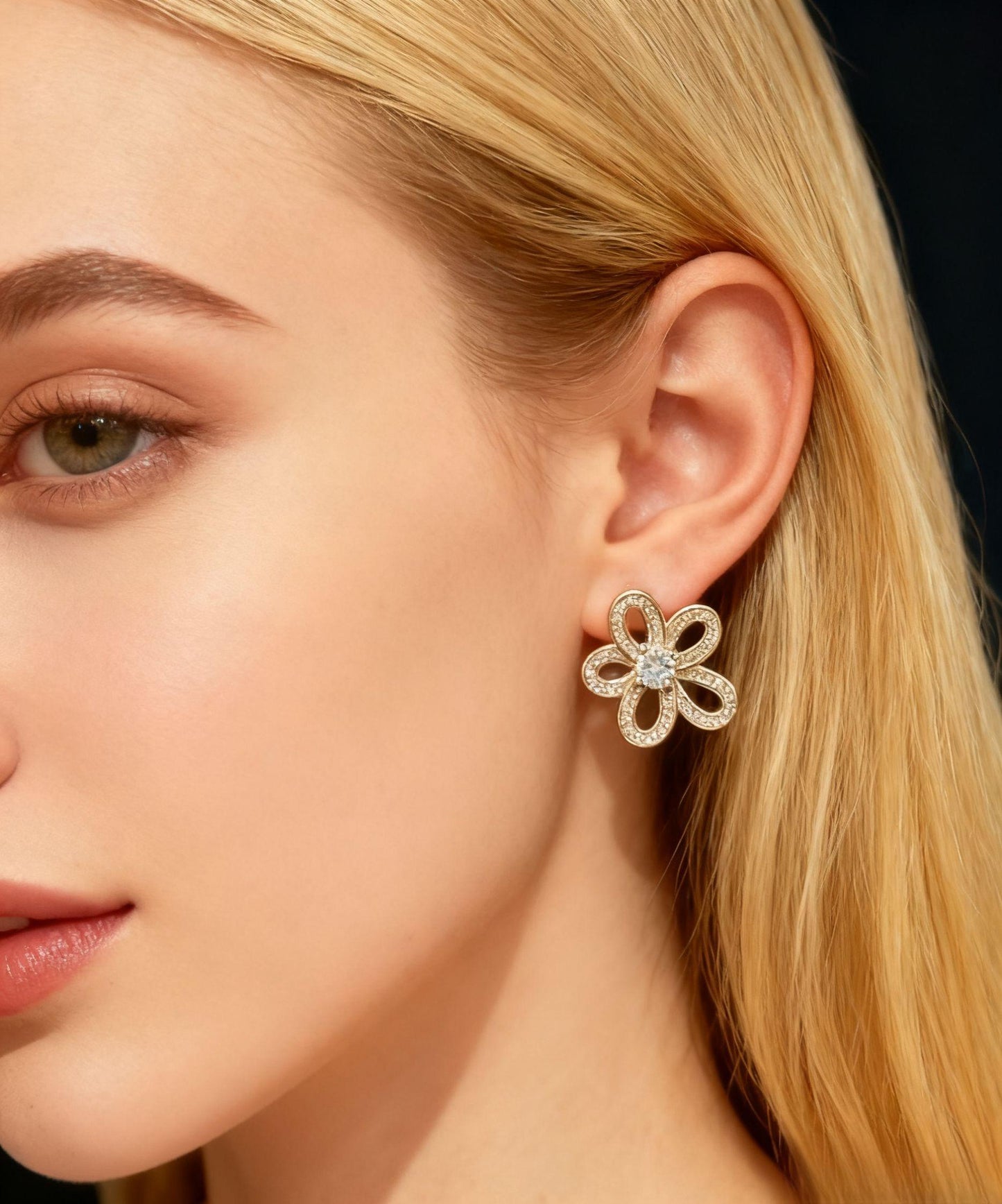 ER62 0.3CT Sterling Silver S925 Moissanite Diamond