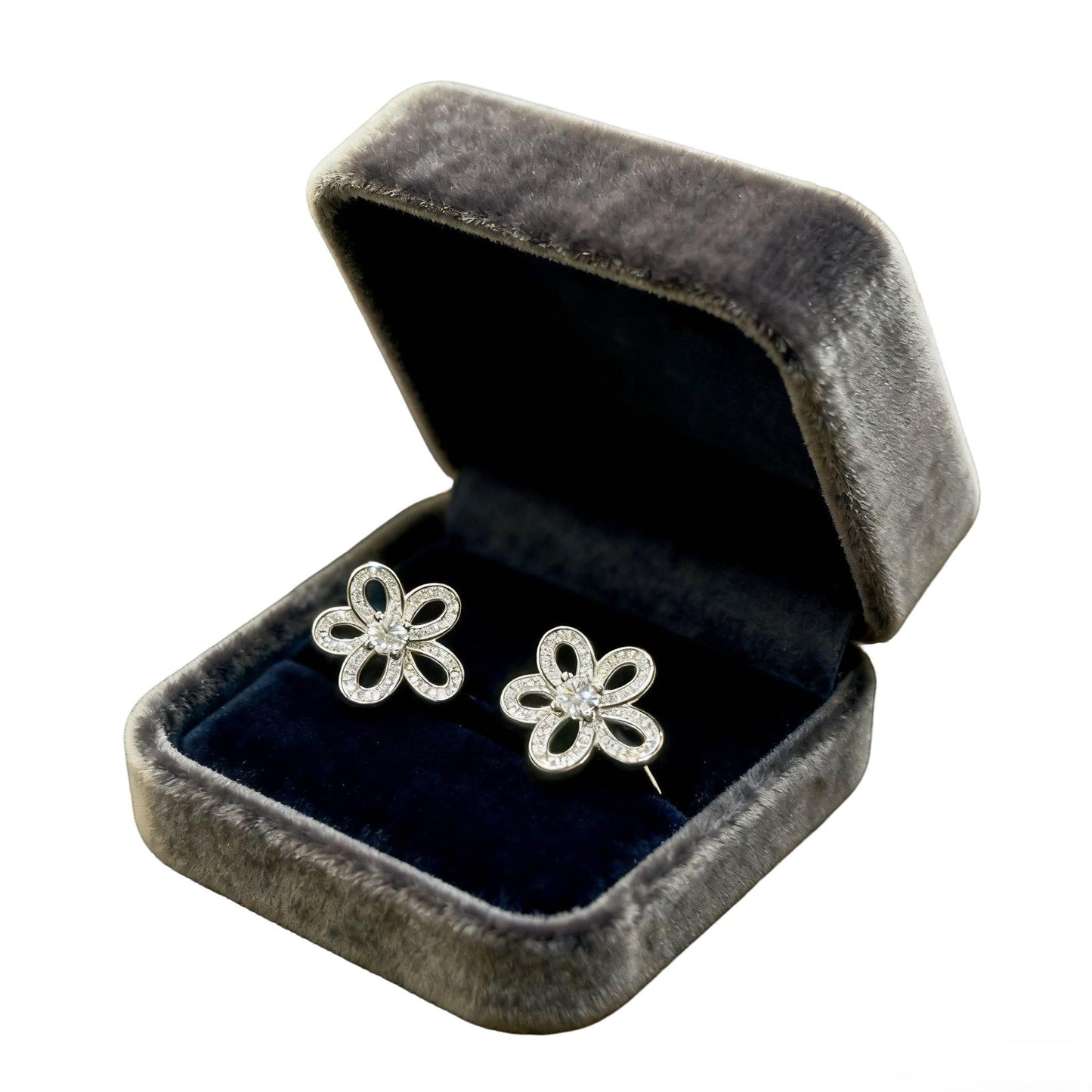 ER62 0.3CT Sterling Silver S925 Moissanite Diamond