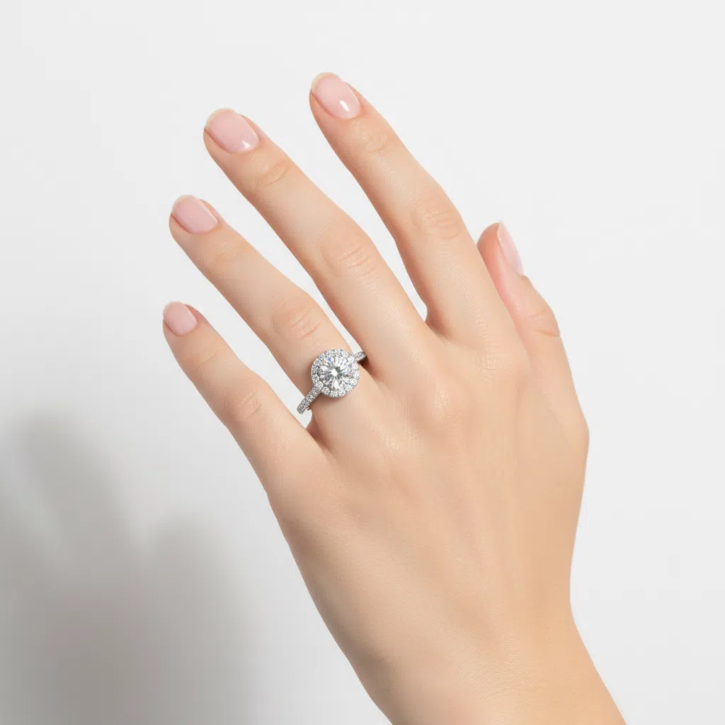 JZ45 1CT Sterling Silver S925 Moissanite Diamond