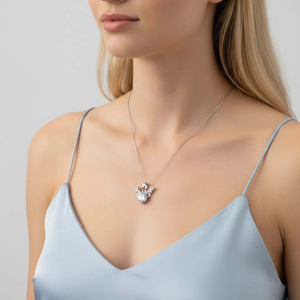 XL21 1CT Sterling Silver S925 Moissanite Diamond