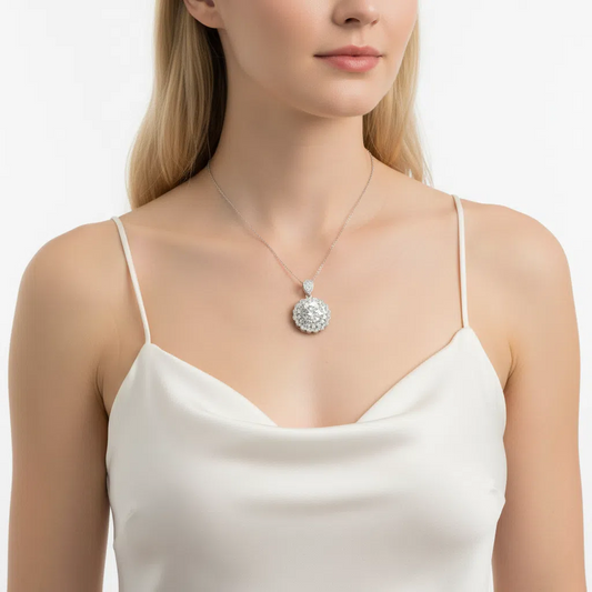 XL58 5CT Sterling Silver S925 Moissanite Diamond