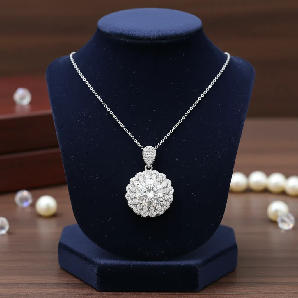 XL58 5CT Sterling Silver S925 Moissanite Diamond