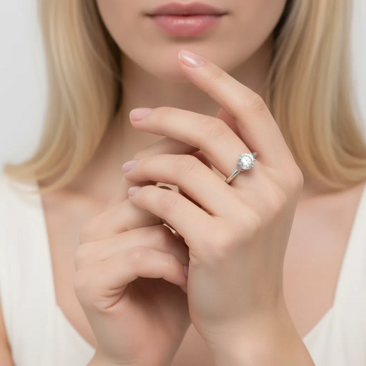 JZ60 1.5CT Sterling Silver S925 Moissanite Diamond