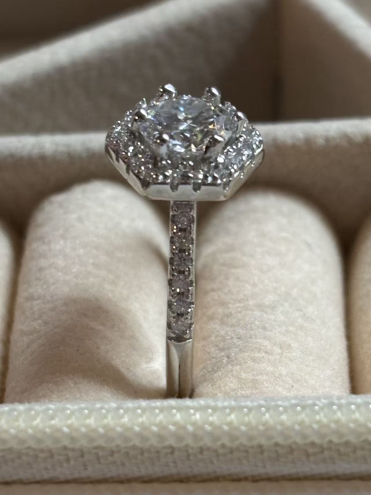 ER02 1CT Sterling Silver S925 Moissanite Diamond Earrings