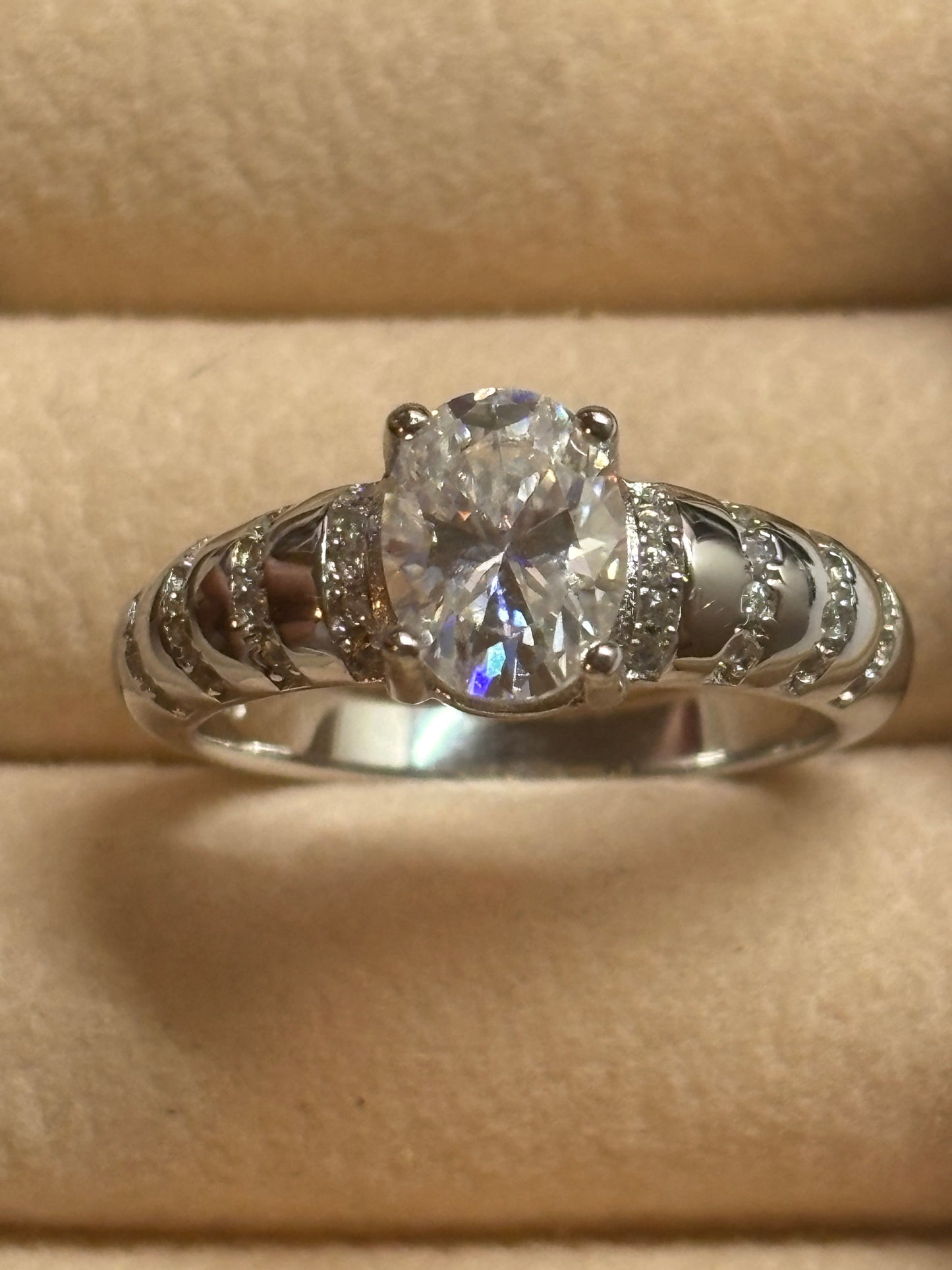 ER02 1CT Sterling Silver S925 Moissanite Diamond Earrings
