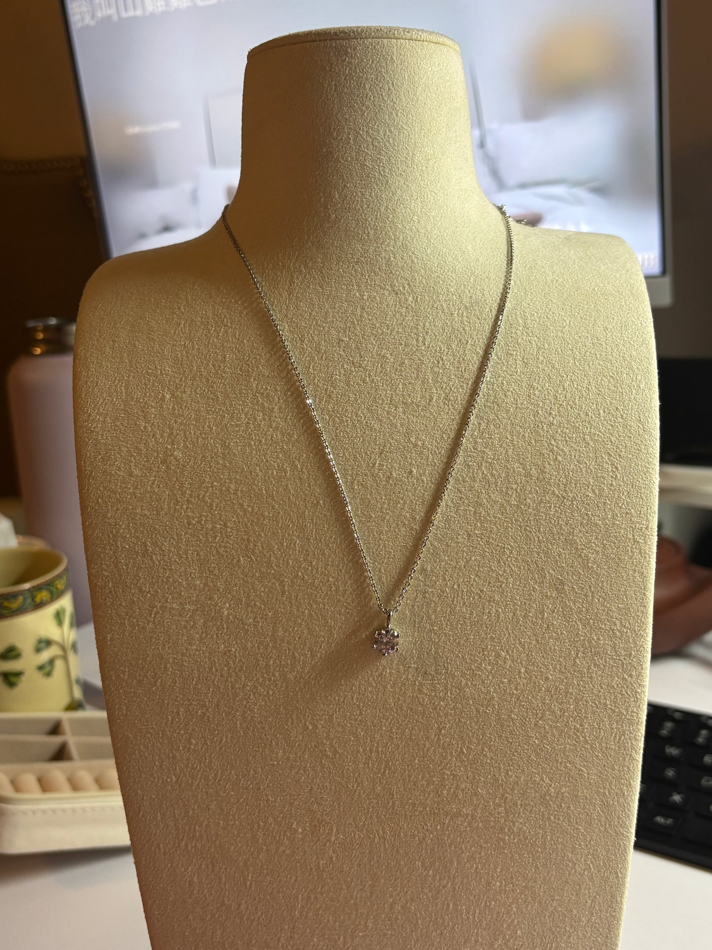 XL68 1.5CT Sterling Silver S925 Moissanite Diamond