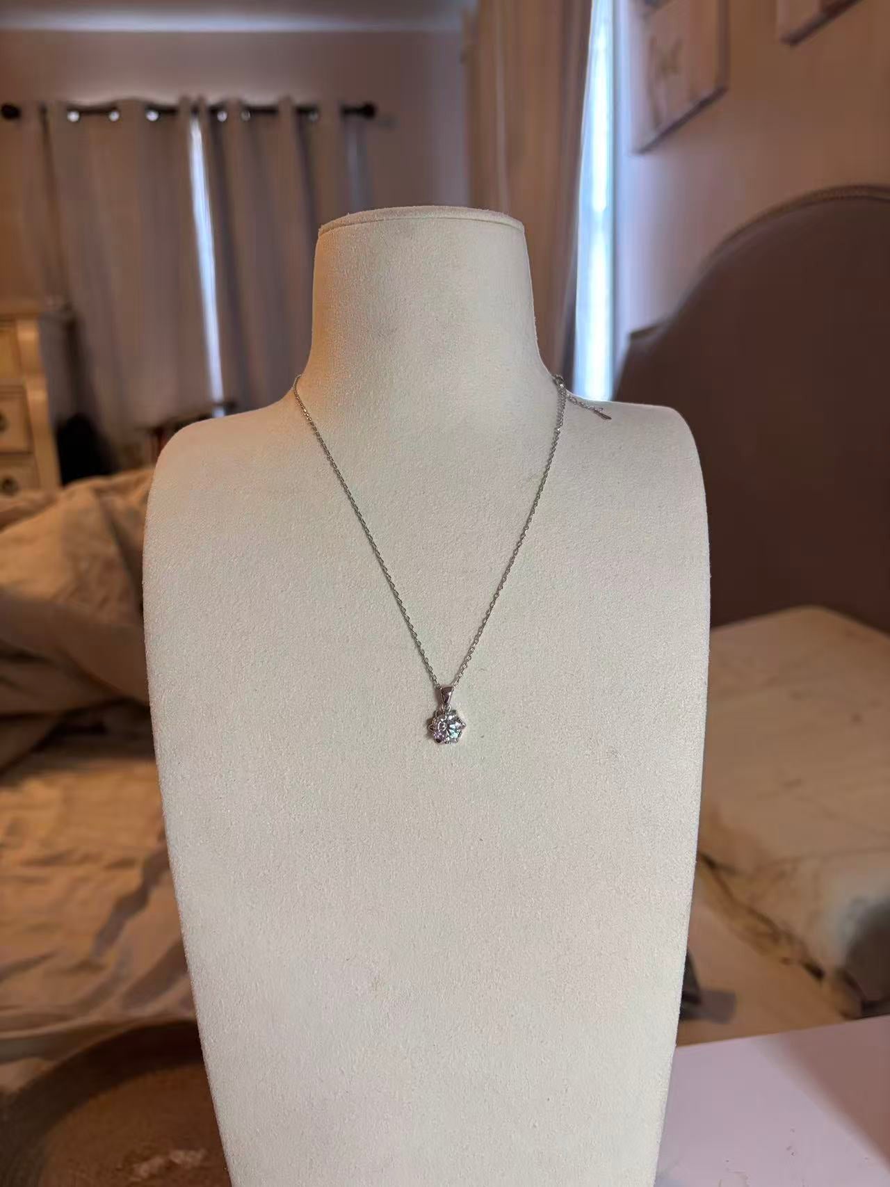 XL68 1.5CT Sterling Silver S925 Moissanite Diamond