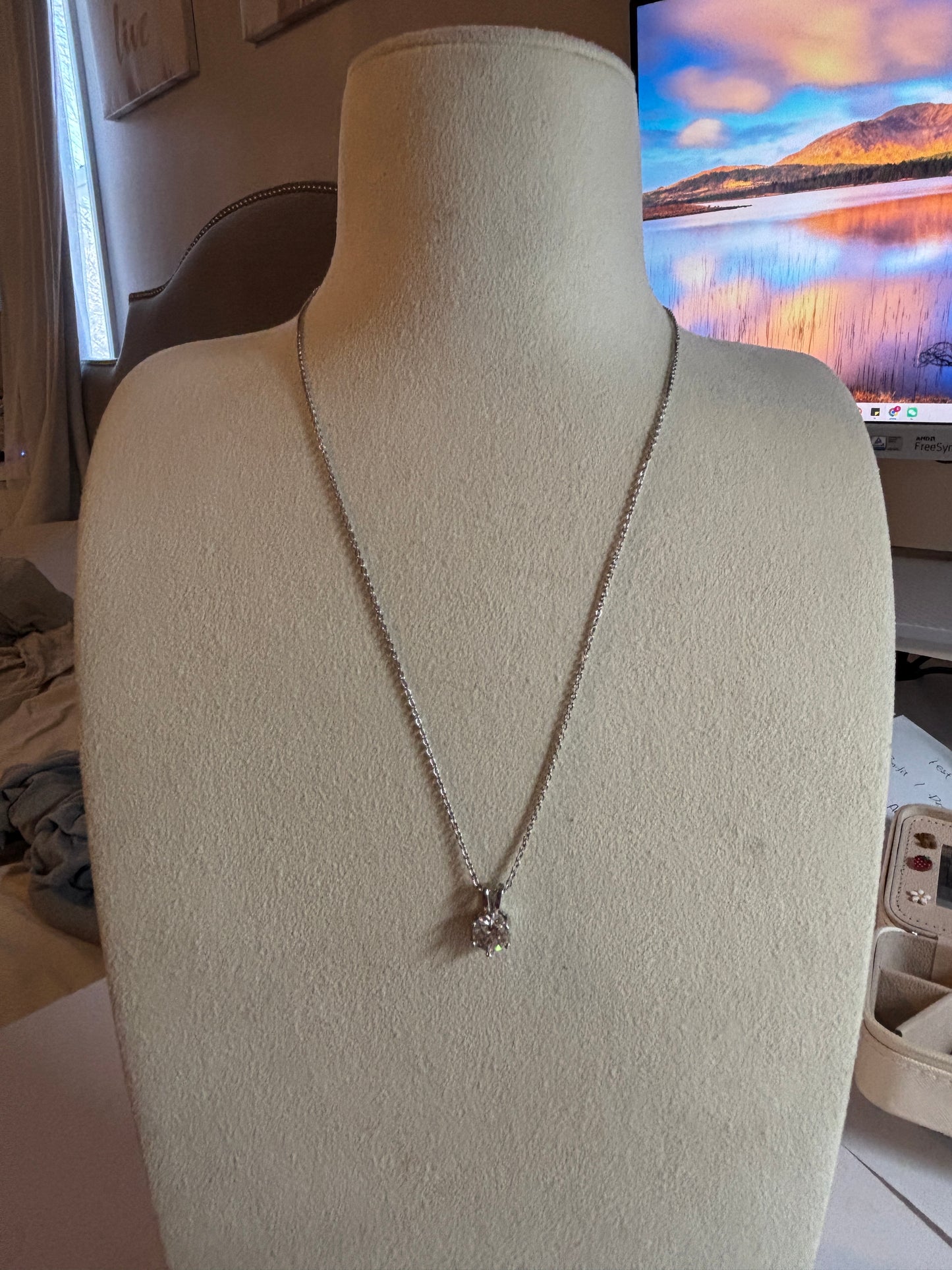 XL68 1.5CT Sterling Silver S925 Moissanite Diamond
