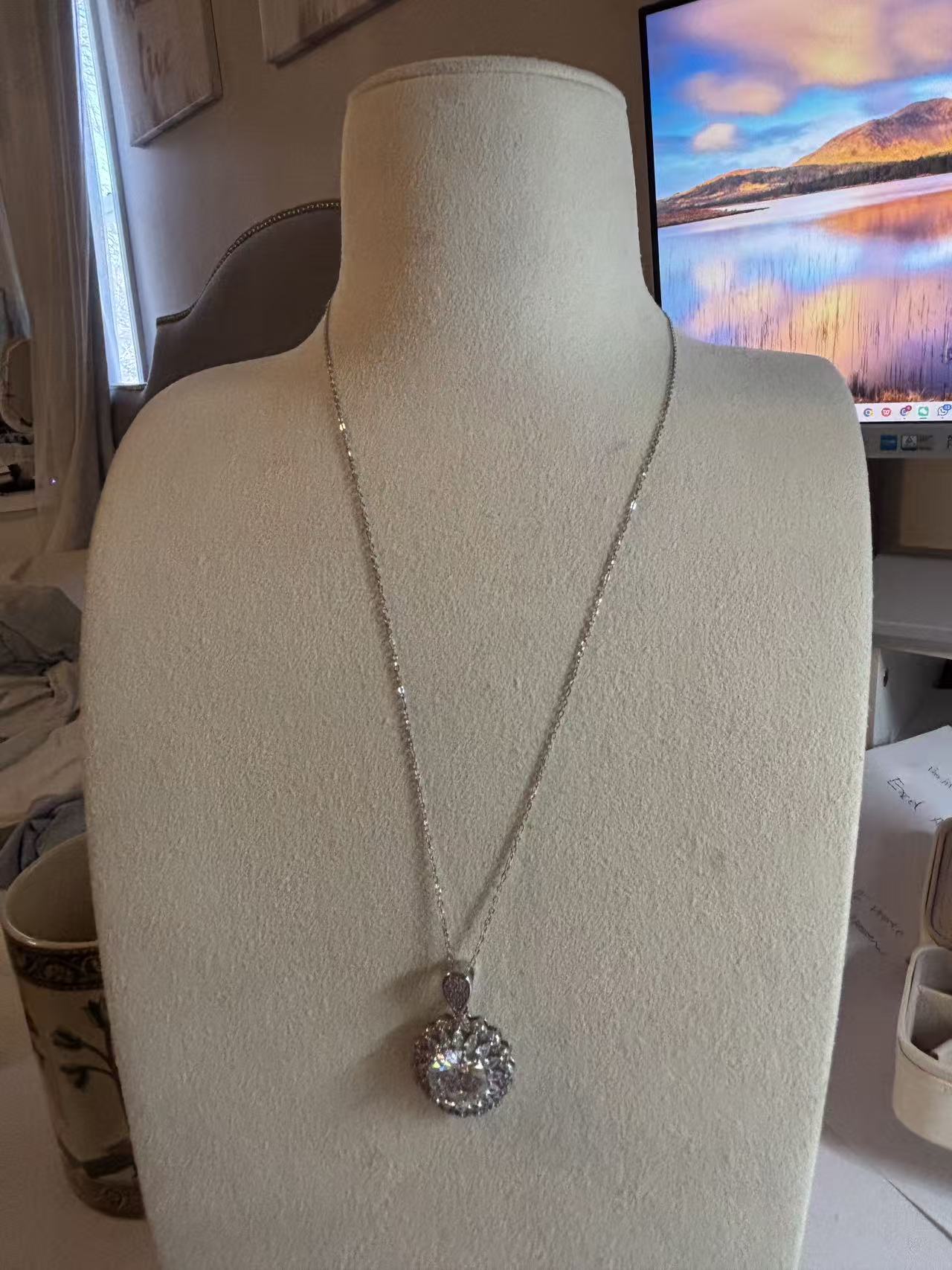 XL68 1.5CT Sterling Silver S925 Moissanite Diamond