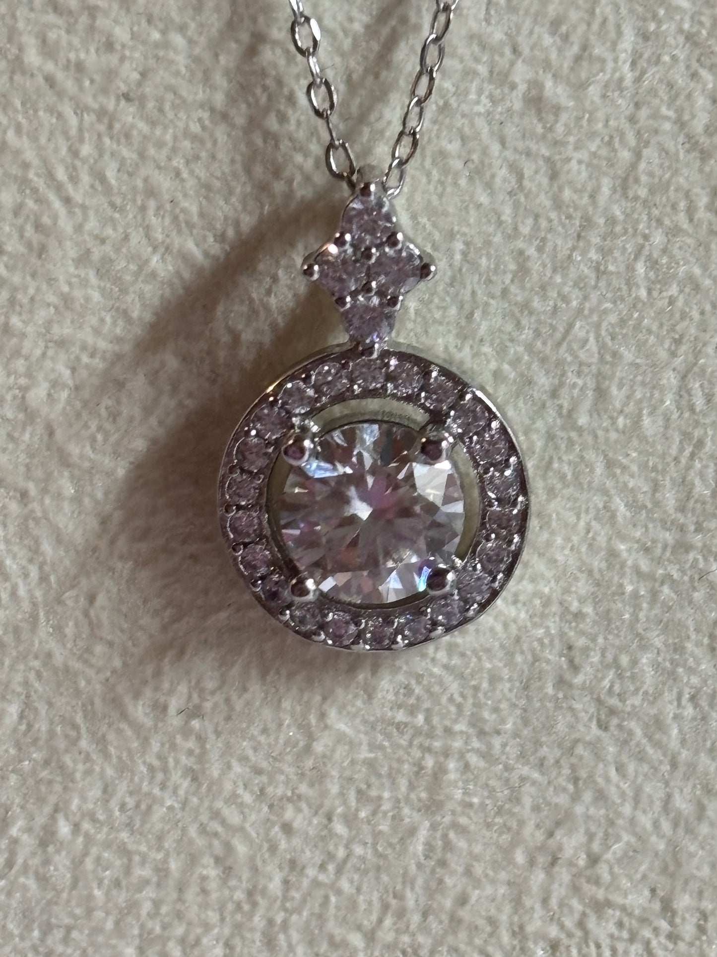 XL68 1.5CT Sterling Silver S925 Moissanite Diamond