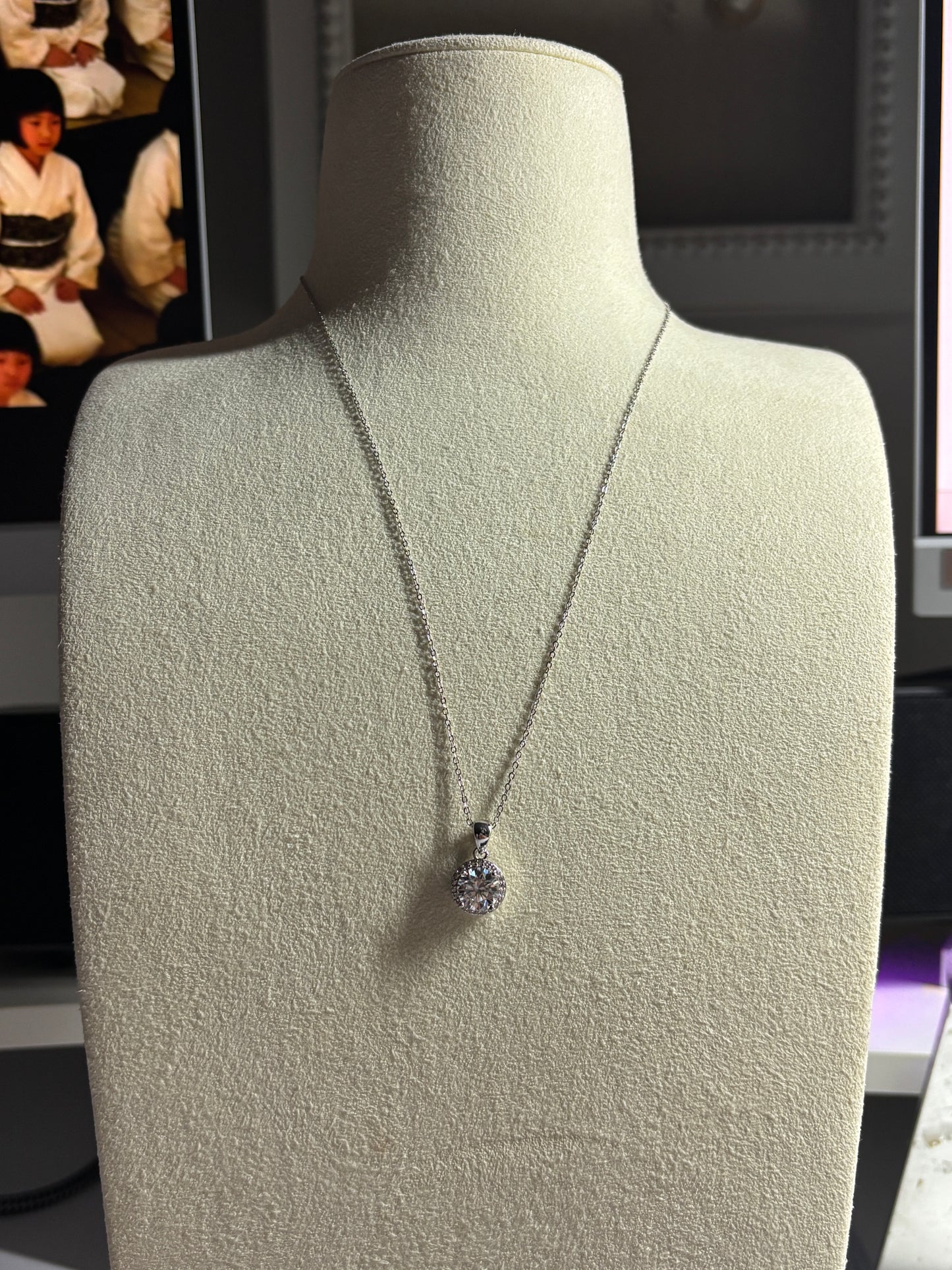 XL68 1.5CT Sterling Silver S925 Moissanite Diamond