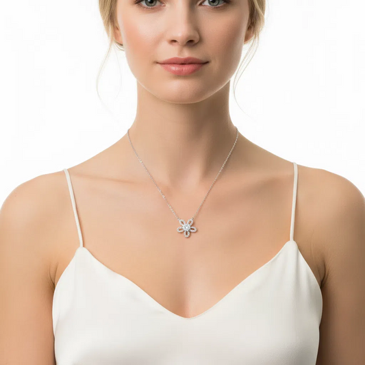 XL41 1CT Sterling Silver S925 Moissanite Diamond