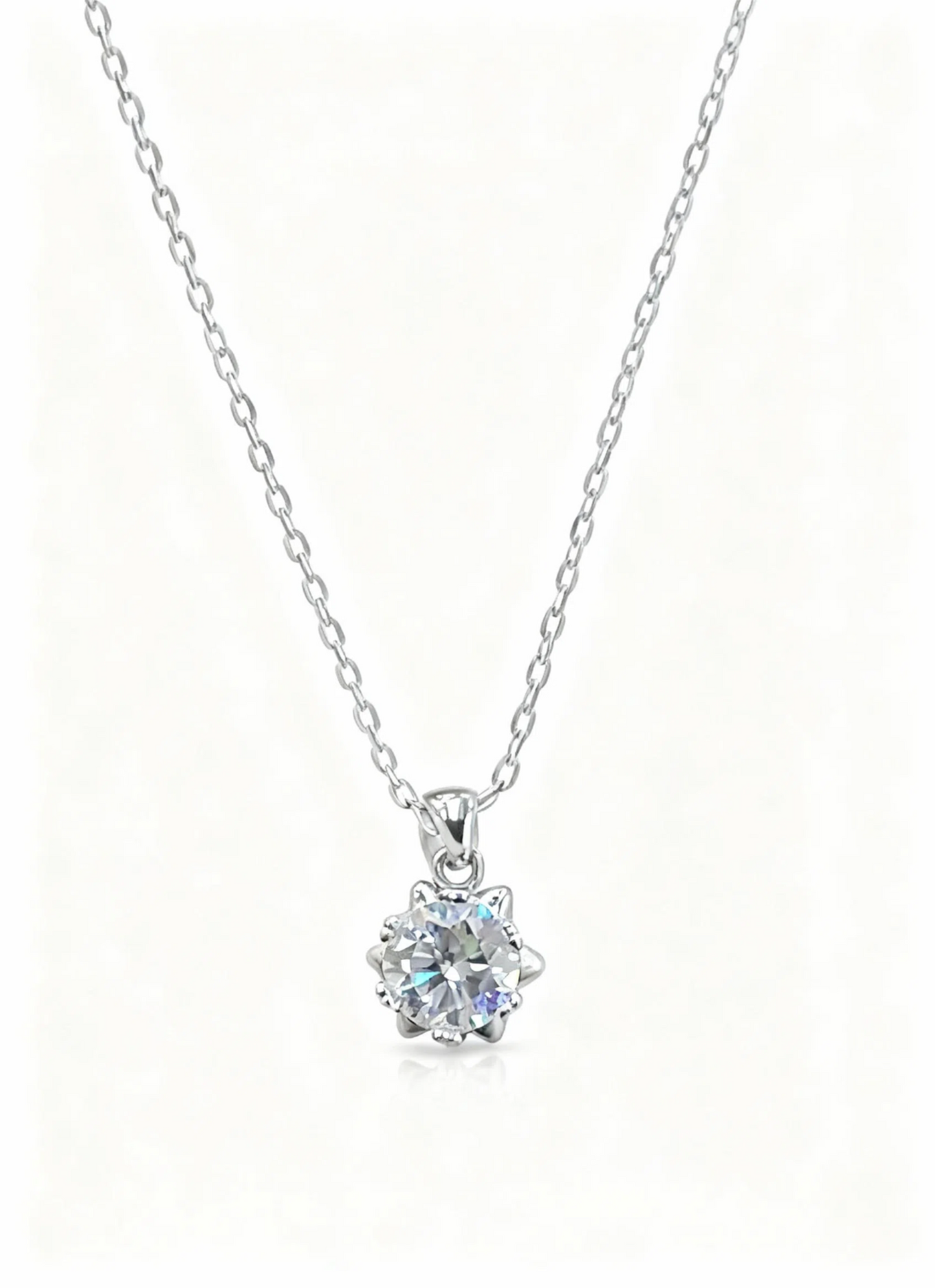 XL17 1CT Sterling Silver S925 Moissanite Diamond