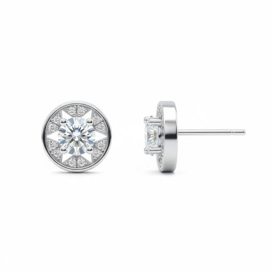 ER24 1CT*2 Sterling Silver S925 Moissanite Diamond 50%offamazon