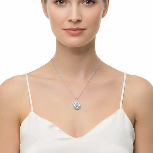 XL62 1.5CT Sterling Silver S925 Moissanite Diamond