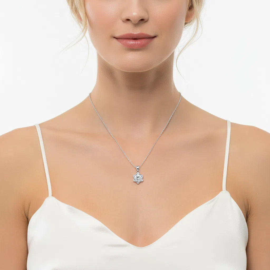 XL22 1CT Sterling Silver S925 Moissanite Diamond