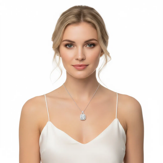 XL47 2CT Sterling Silver S925 Moissanite Diamond