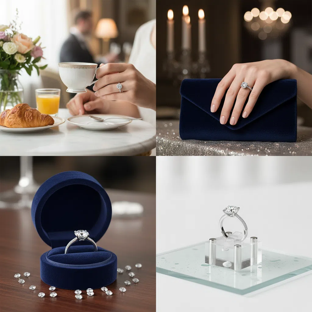 JZ38 1CT Sterling Silver S925 Moissanite Diamond