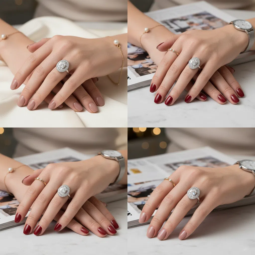 JZ65 1CT Sterling Silver S925 Moissanite Diamond