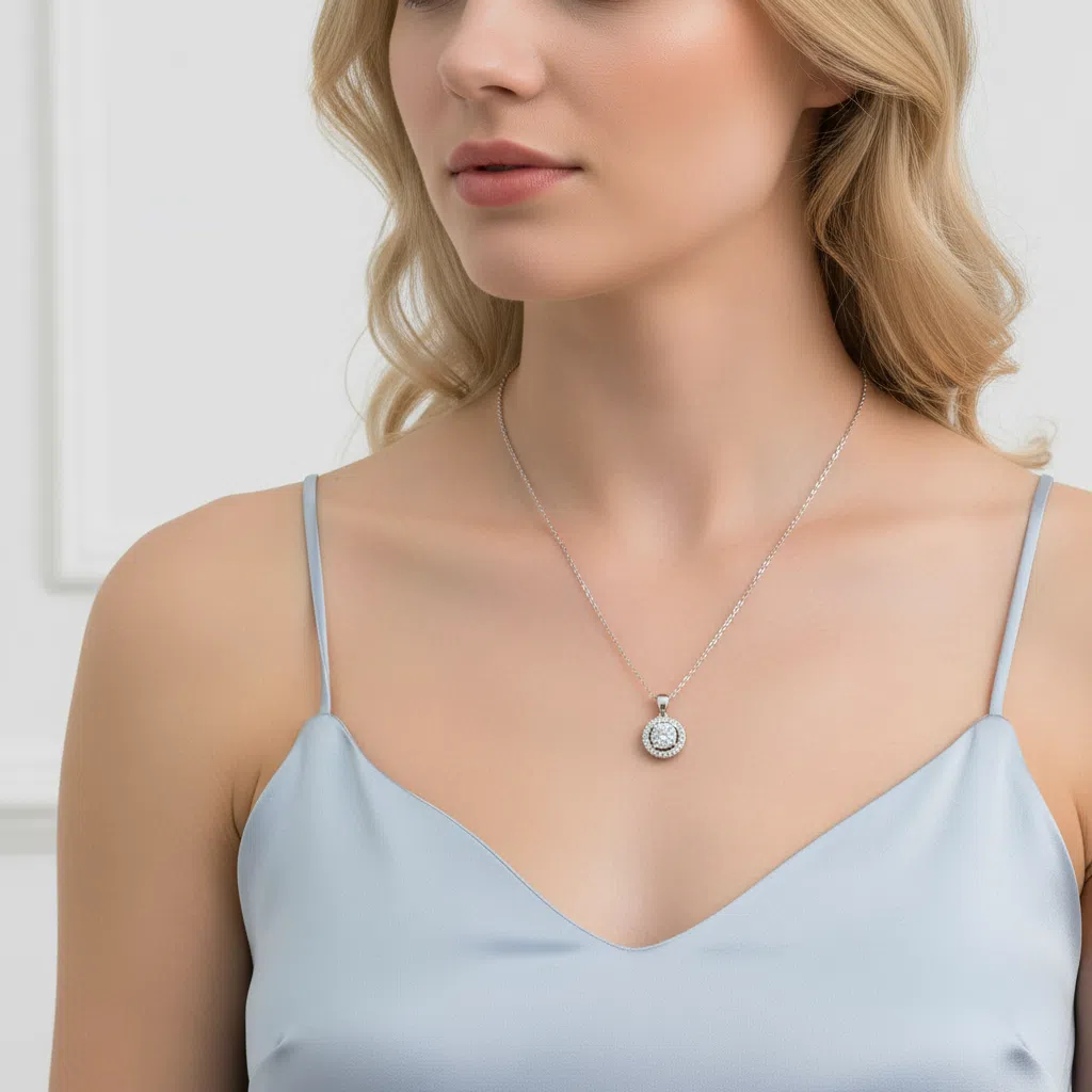 XL06 1CT Sterling Silver S925 Moissanite Diamond