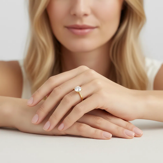 JZ67 1CT Gold Sterling Silver S925 Moissanite Diamond