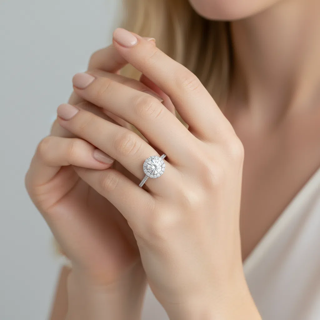 JZ11 1CT Sterling Silver S925 Moissanite Diamond