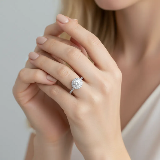 JZ11 1CT Sterling Silver S925 Moissanite Diamond