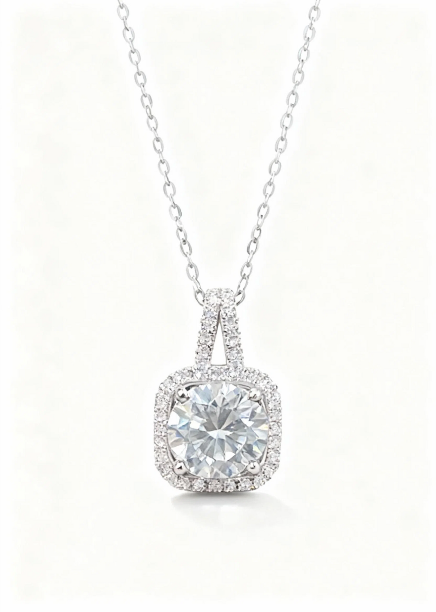 XL47 2CT Sterling Silver S925 Moissanite Diamond