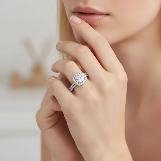 JZ45 1CT Sterling Silver S925 Moissanite Diamond