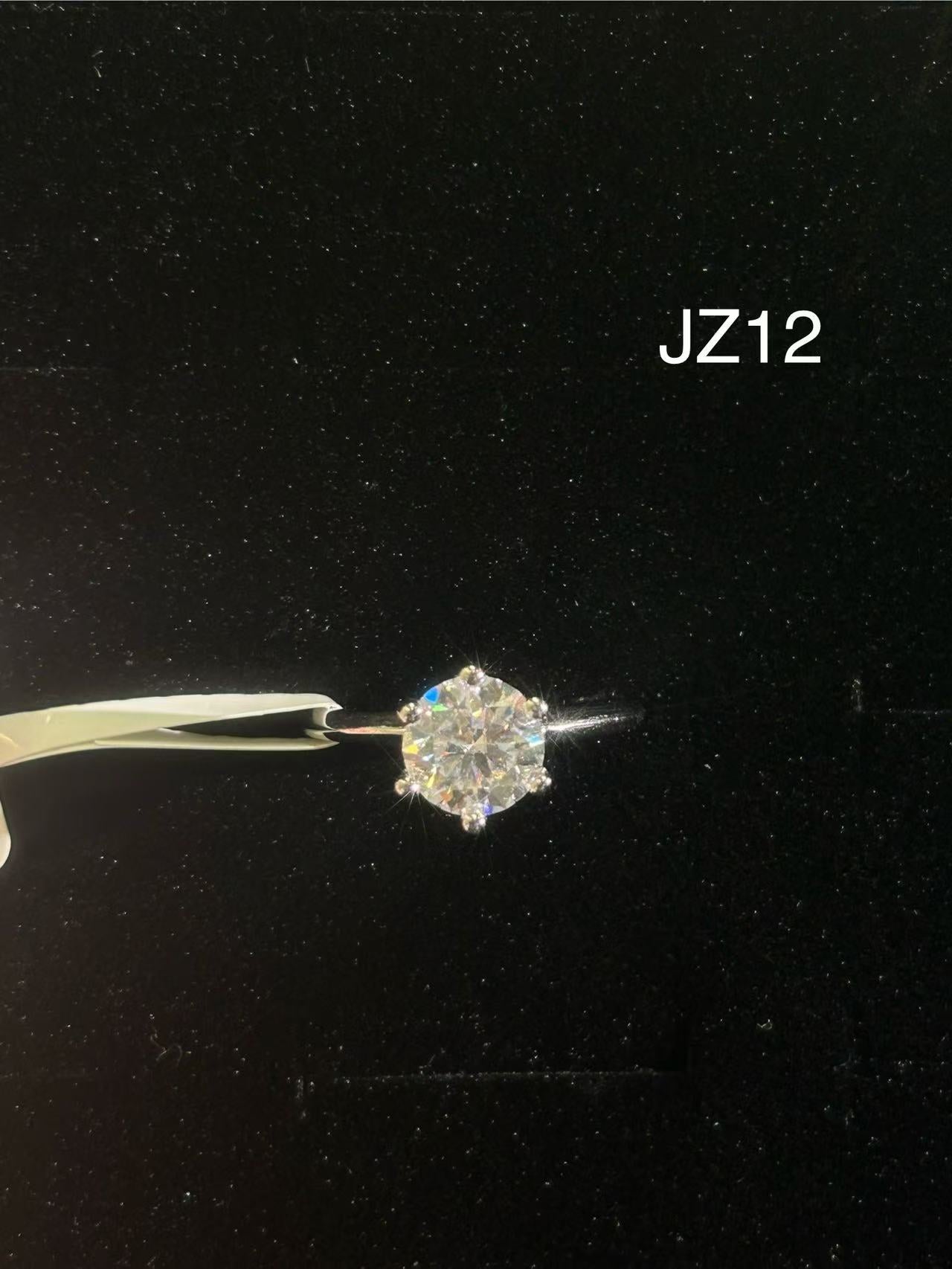 JZ12 2CT Sterling Silver S925 Moissanite Diamond